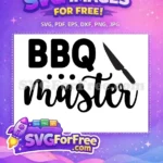 Free Black BBQ master Free Knife Cooking Quotes Free SVG - Instant Download
