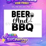 Free Bold Beer Text Free Wine Glass BBQ Cooking Quotes Free SVG - Instant Download