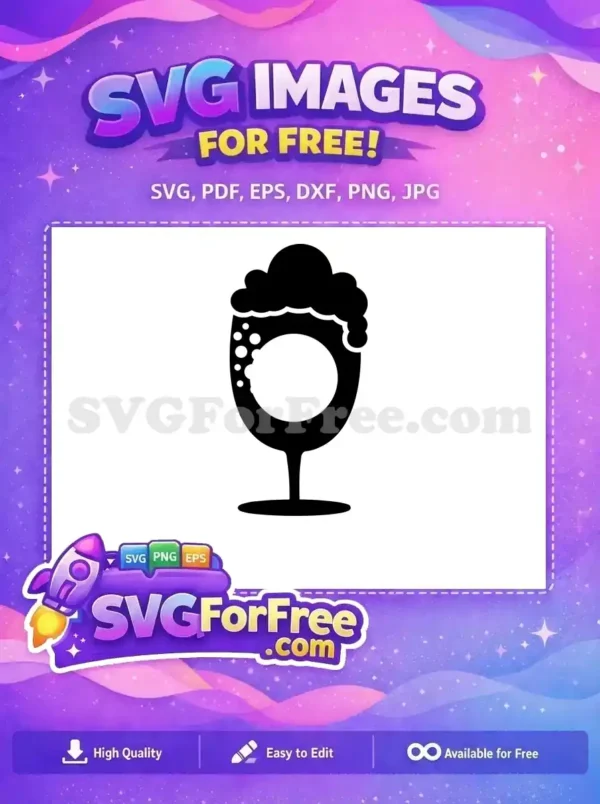 Free Black Beer Glass Free Frothy Foam Bubbles Beer Drink Free SVG