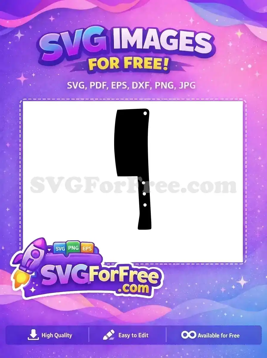 Free Black Cleaver Free Butcher Knife Cooking Quotes Free SVG