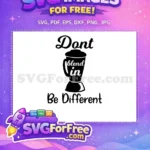 Free Black Blender Free Be Different Cooking Quotes Free SVG - Instant Download