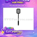 Free Slotted Spatula Free Black Kitchen Utensil Cooking Quotes Free SVG - Instant Download