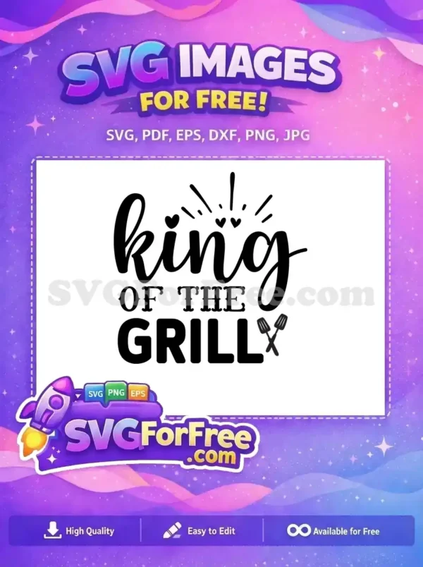 Free Black King Grill Free Spatulas BBQ Quote Free SVG