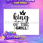 Free Crown Heart King Free Arrow Grill Cooking Quotes Free SVG - Instant Download