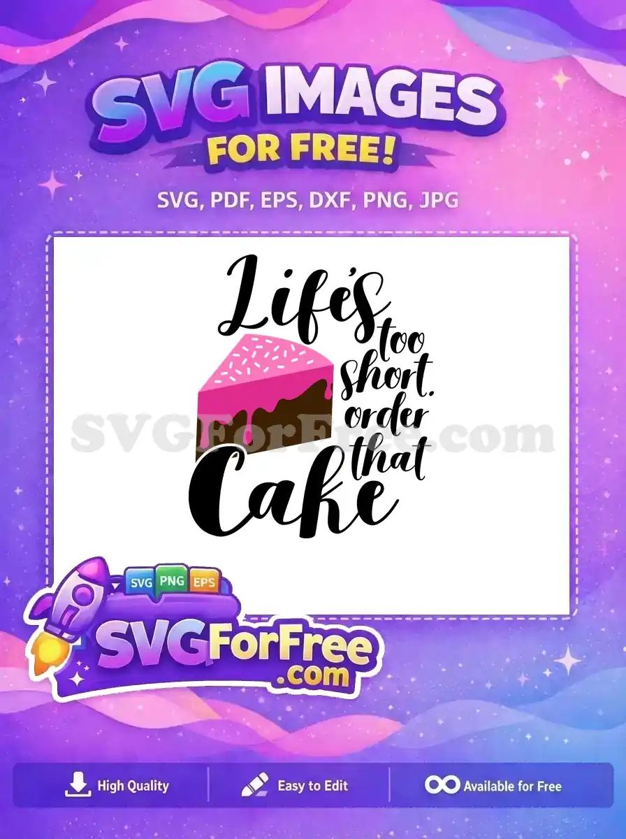 Free Pink Sprinkled Cake Free Delicious Chocolate Slice Cooking Quotes Free SVG