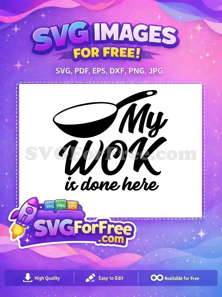Free Black Wok Pan Free Funny Quote Cooking Kitchen Free SVG