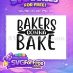 Free Bakers Text Free Rolling Pin Cooking Quotes Free SVG - Instant Download