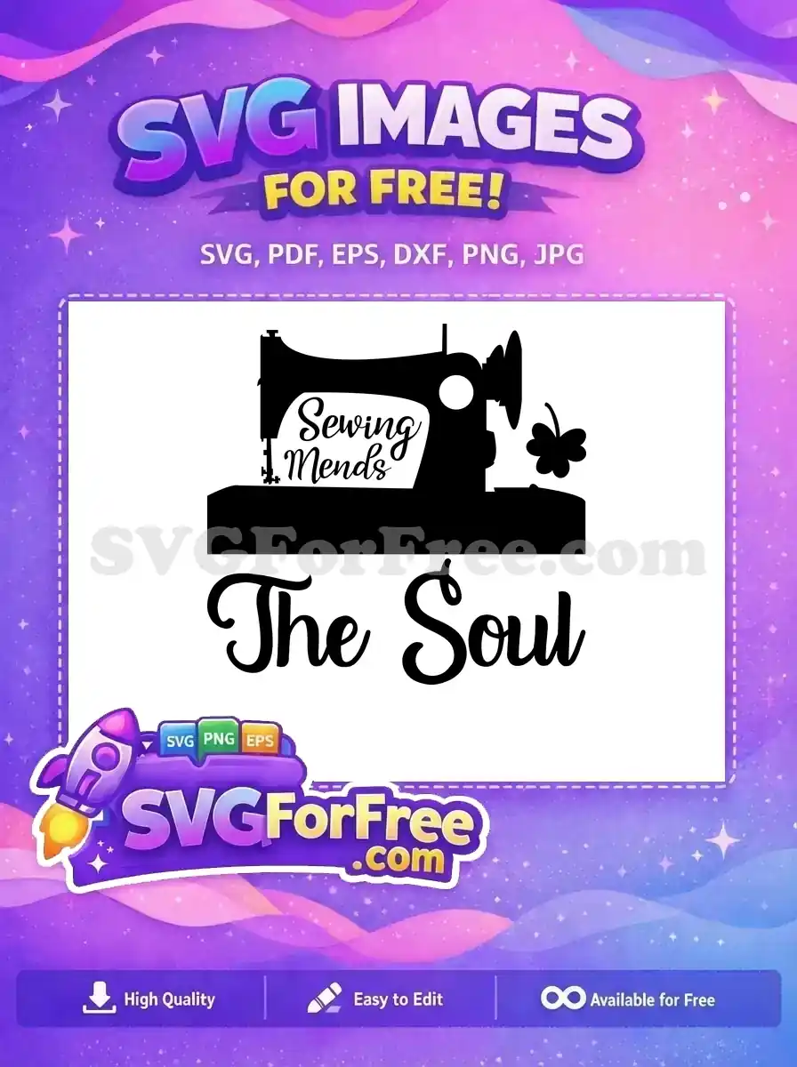 Free Black Sewing Silhouette Free Inspiring Soul Quote Crafting Free SVG