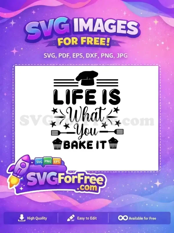 Free Chef Hat Spatula Free Cupcake Baking Cooking Quote Free SVG