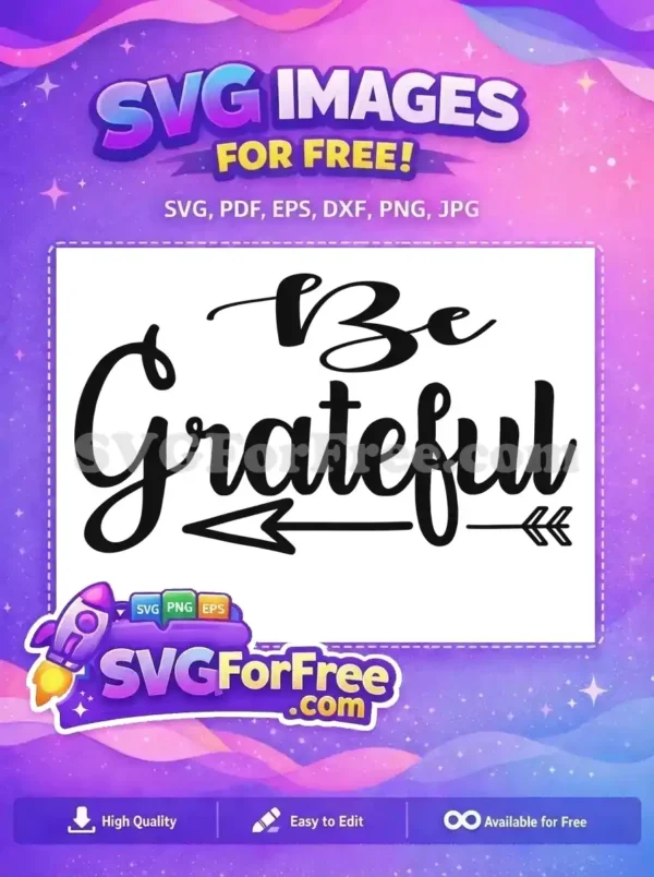 Free Black Script Lettering Free Grateful Arrow Design Cooking Quotes Free SVG