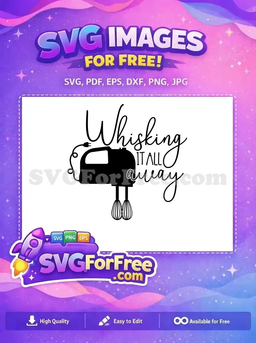 Free Black Hand Mixer Free Whisking Quote Cooking Free SVG