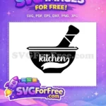 Free Mortar Pestle Free Kitchen Utensil Cooking Quotes Free SVG - Instant Download