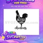 Free Black Rooster Free Chickens Quote Cooking Quotes Free SVG - Instant Download