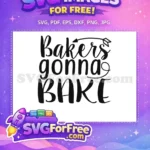 Free Bakers Gonna Bake Script Free Grad Cap Arrow Cooking Free SVG - Instant Download