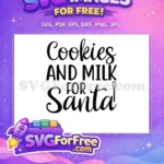 Free Delicious Cookies Milk Free Santa Whisk Christmas Free SVG - Instant Download