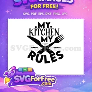 Free Black Utensil Free Kitchen Rules Quote Cooking Quotes Free SVG