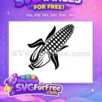 Free Detailed Corn Cob Free Farm Fresh Vegetable Harvest Season Free SVG - Instant Download