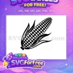 Free minimalist corn Free farm harvest Corn Silhouette Free SVG - Instant Download