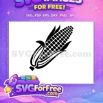 Free Black Corn Cob Free Golden Maize Harvest Vegetable Free SVG - Instant Download