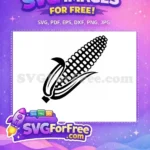 Free Corn Silhouette Free Black White Harvest Free SVG - Instant Download