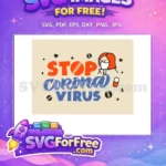 Free Red Hair Masked Free Stop Virus COVID 19 Art Free SVG - Instant Download