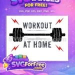 Free Distressed Barbell Free Red Lightning COVID Home Workout Free SVG - Instant Download