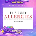Free Striped Allergy Sarcasm Text Free Quarantine Humor Design Free SVG - Instant Download