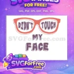 Free Coral Glasses Free Plum Text COVID 19 Free SVG - Instant Download