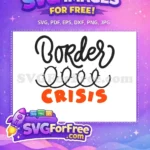 Free black border Free orange barbed crisis COVID Free SVG - Instant Download
