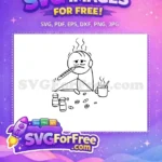 Free feverish stickman Free medicine pills COVID 19 Free SVG - Instant Download