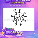Free Black Outline Free COVID-19 Virus Pandemic Alert Free SVG - Instant Download