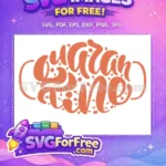 Free Orange Quarantine Mask Free Stylized Virus Elements COVID 19 Awareness Free SVG - Instant Download