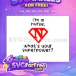 Free Red Nurse Superpower Logo Free Healthcare Hero Appreciation COVID 19 Free SVG - Instant Download
