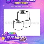 Free Stacked Toilet Paper Rolls Free Essential Hygiene Supply COVID 19 Pandemic Free SVG - Instant Download