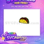 Free Yellow Taco Shell Free Red Green Filling Mexican Food Free SVG - Instant Download