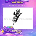Free Earthy Farm Corn Free Detailed Husk Kernels Autumn Harvest Free SVG - Instant Download