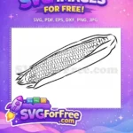 Free Black Corn Free Harvest Cob Farm Vegetable Free SVG - Instant Download