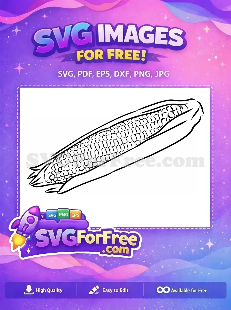 Free Black Corn Free Harvest Cob Farm Vegetable Free SVG