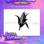 Free Harvest Vegetable Free Autumn Farm Corn Silhouette Free SVG - Instant Download