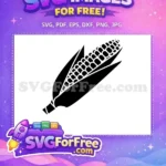 Free Bold Black Husked Corn Free Ripe Harvest Season Free SVG - Instant Download