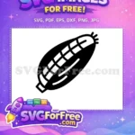 Free Black Corn Cob Free Farm Vegetable Outline Harvest Season Free SVG - Instant Download