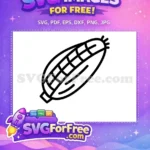 Free Outline Corn Cob Free Farm Produce Vegetable Silhouette Design Free SVG - Instant Download