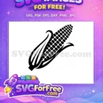 Free Black Corn Free Kernel Silhouette Farm Harvest Free SVG - Instant Download