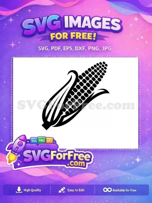 Free Black Corn Free Kernel Silhouette Farm Harvest Free SVG