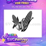 Free Black Corn Free Detailed Silhouette Farm Harvest Free SVG - Instant Download