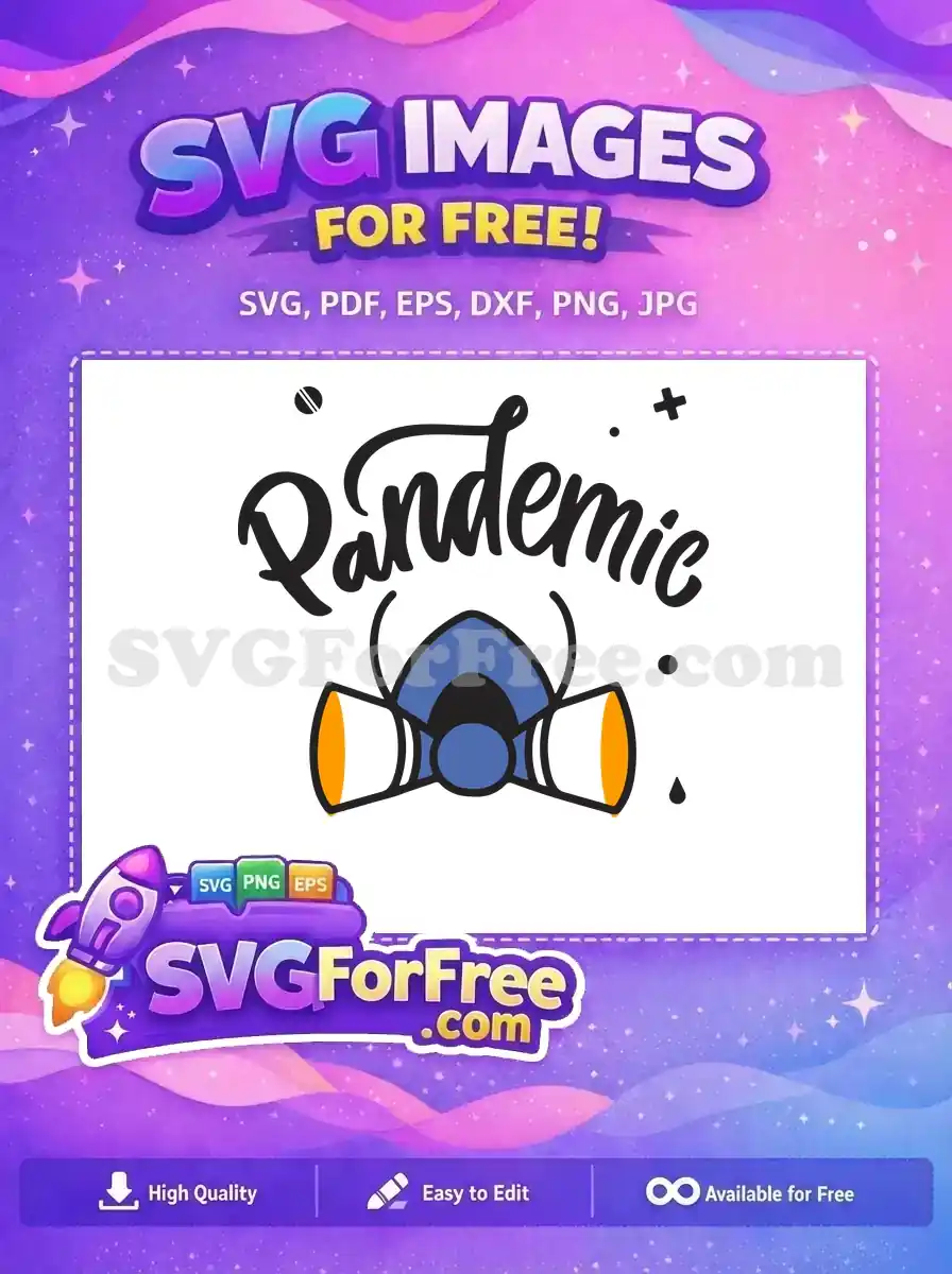 Free Pandemic script Free blue orange gas mask Coronavirus Quotes Free SVG