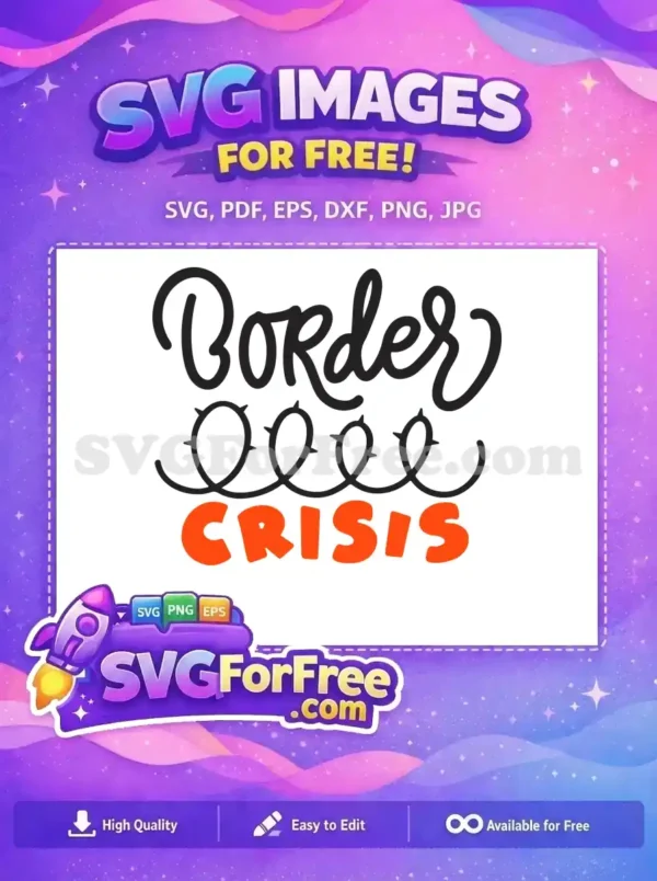Free black script Border Free orange bold Crisis barbed wire Free SVG