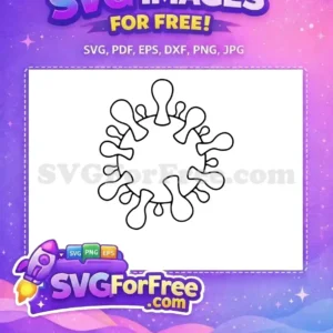 Free Black Outline Virus Free Spiky Microbe Coronavirus Quotes Free SVG