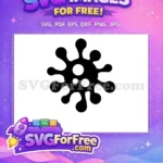Free Black Virus Shape Free Simple Microbe Icon Coronavirus Quotes Free SVG - Instant Download