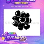 Free Black Spiky Virus Free Microscopic Cell Design Coronavirus Quotes Free SVG - Instant Download